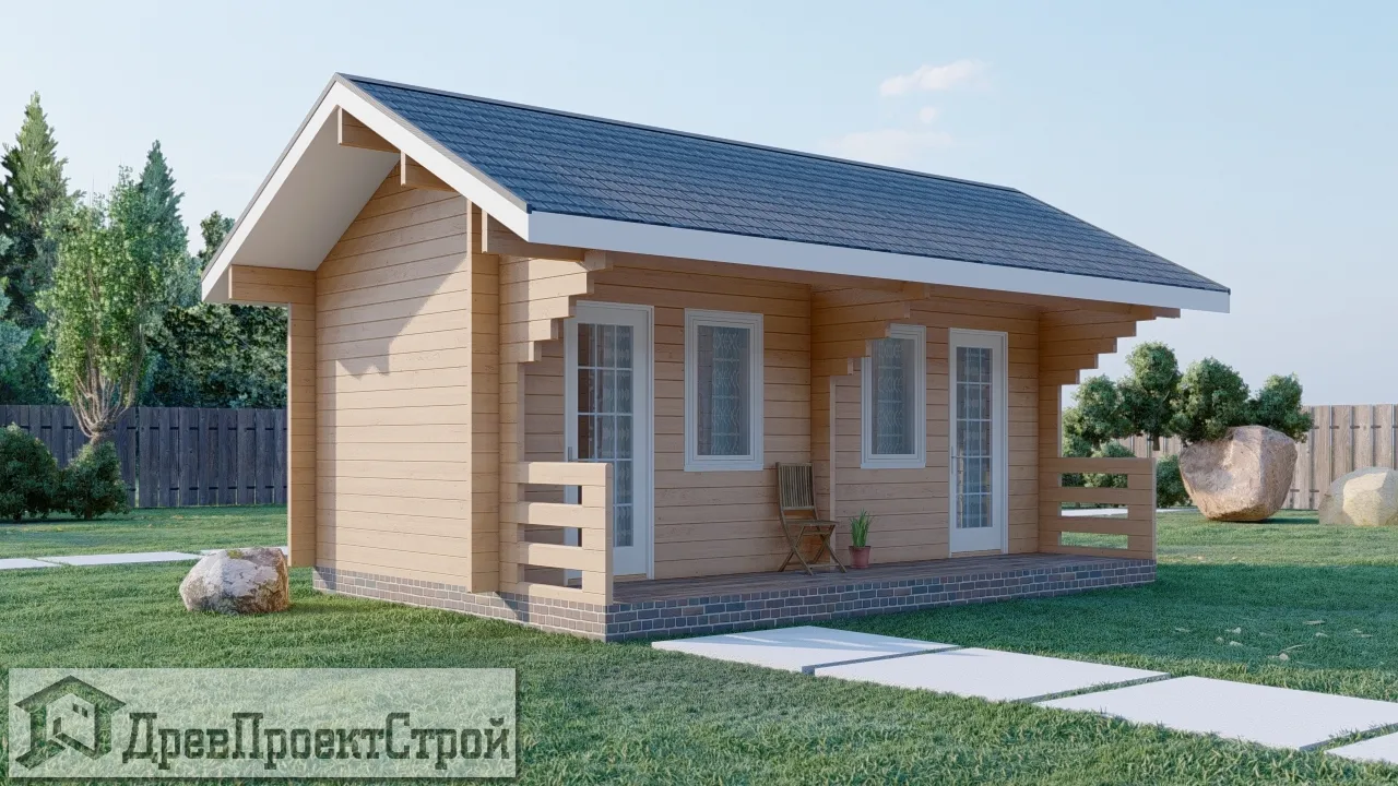 Проект дома из мини бруса № 86.