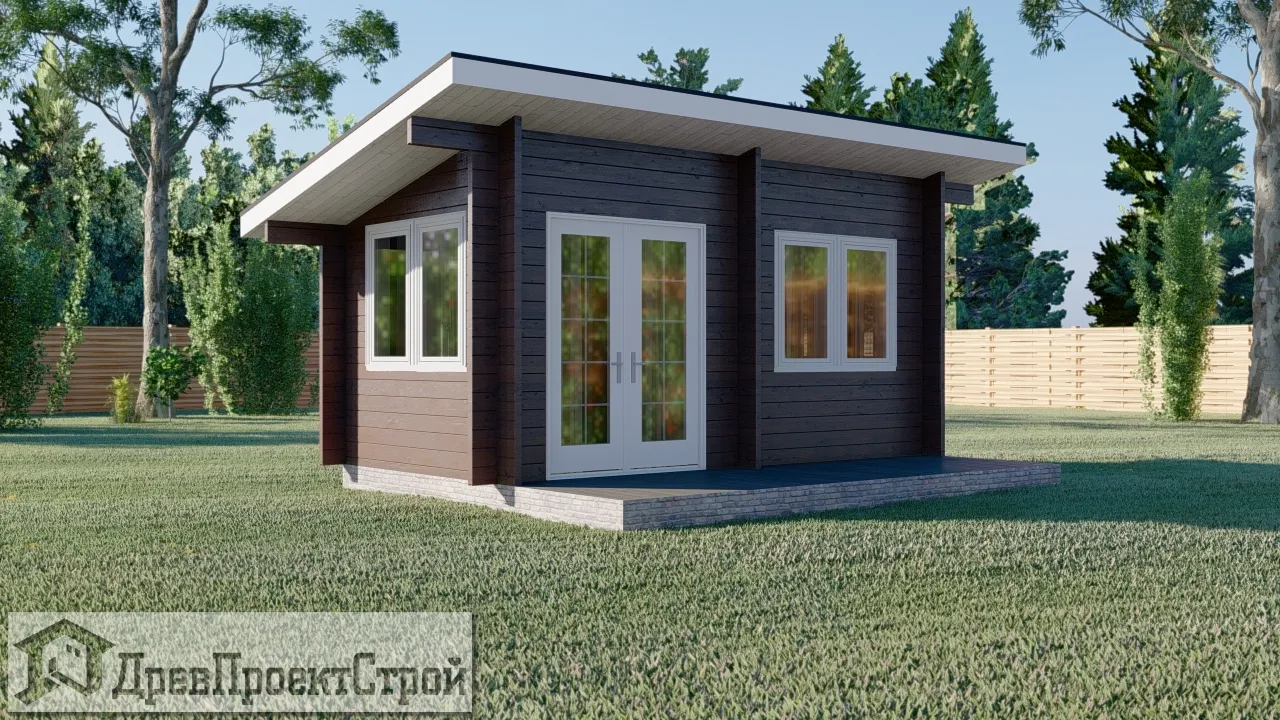 Проект дома из мини бруса № 128.