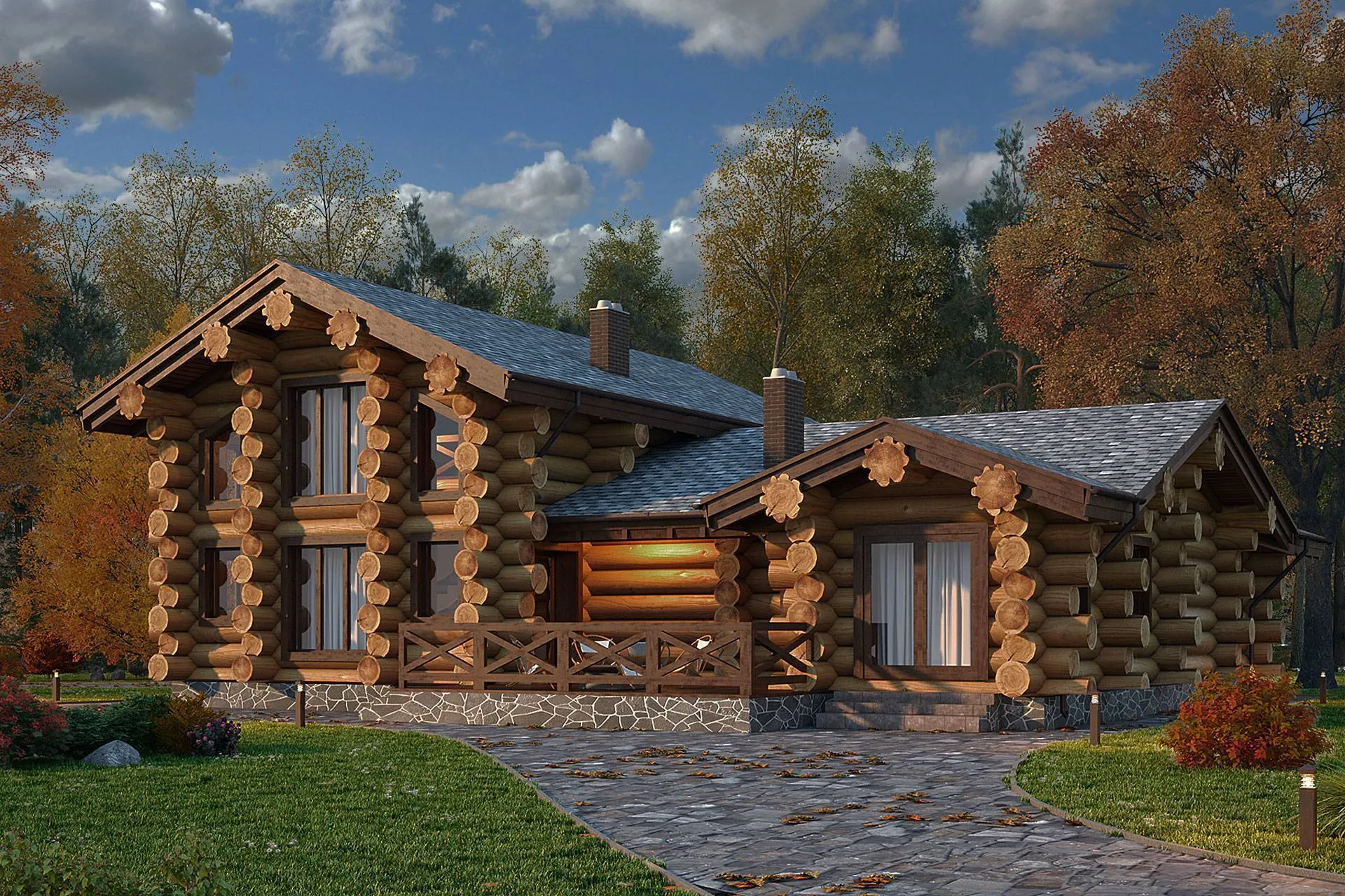 Комбинированная технология (Сруб + Post&Beam)