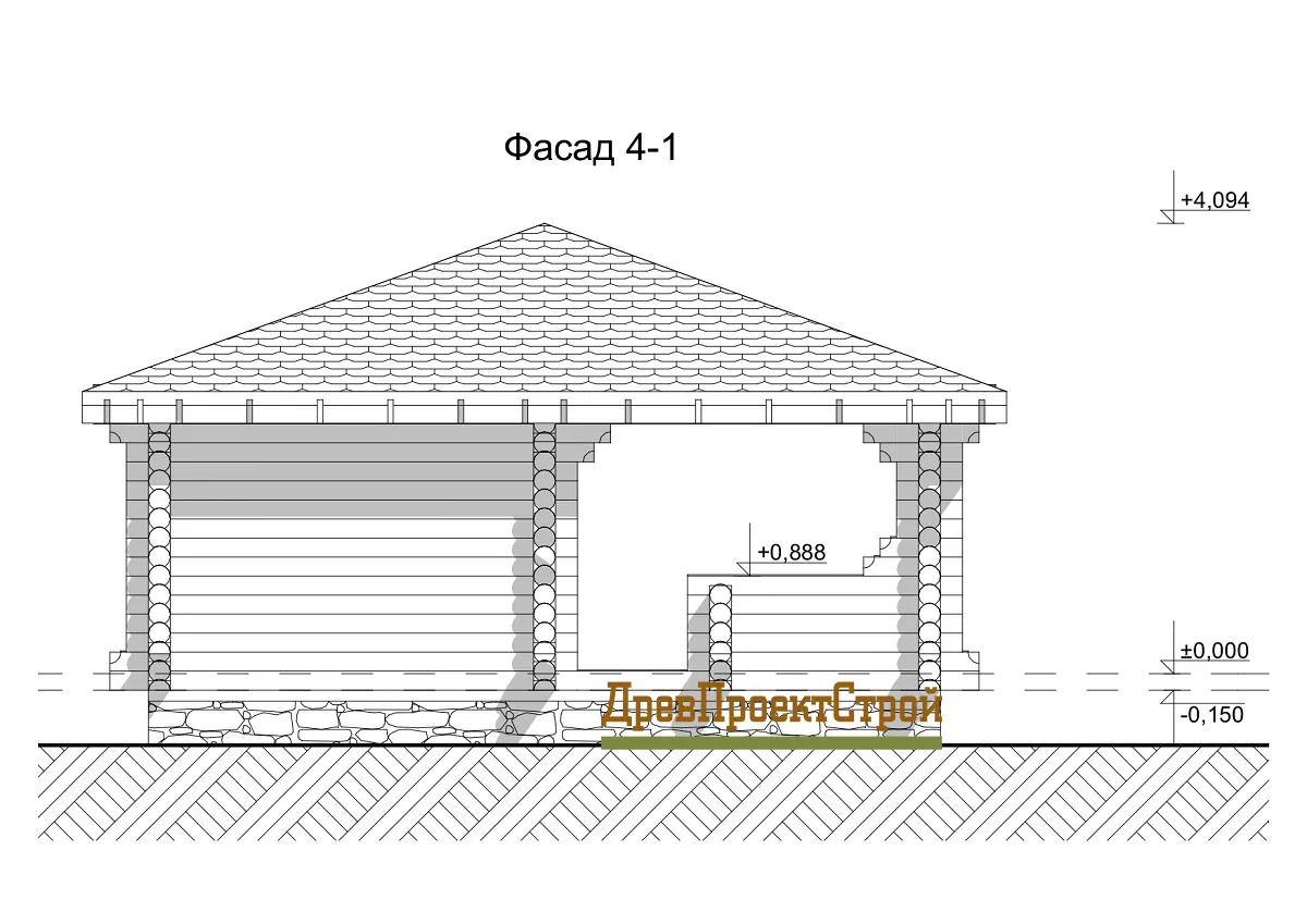 Беседки из оцилиндрованного бревна: