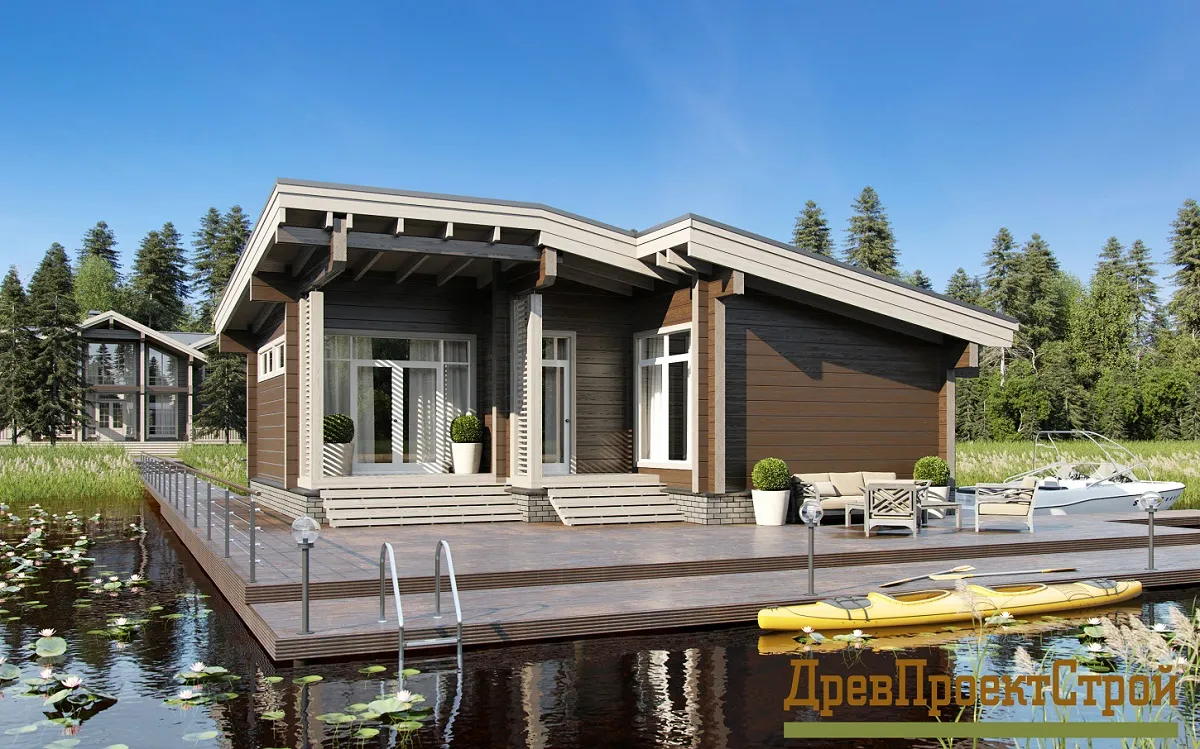 Проект бани с бассейном № 123. - представление