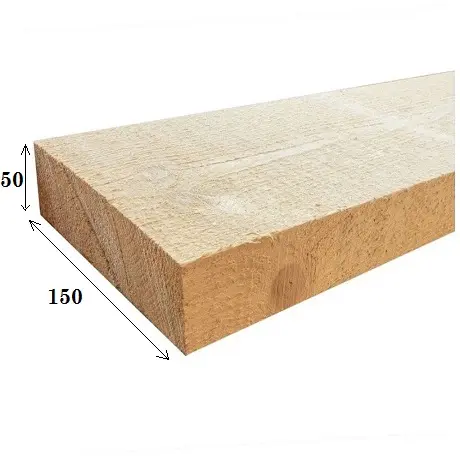 Доска КС обрезная 50*150*6000 мм (хвойные сорт 1-4 (ГОСТ 26002-83) СЛЗ