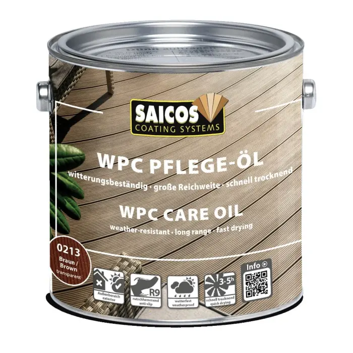 Покрытие WPC Pflege для ДПК 0213 Коричневый прозрачный 2.5 L