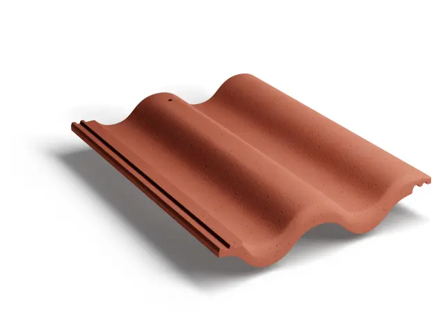 Рядная волновая черепица Lite Неокрашенный красный