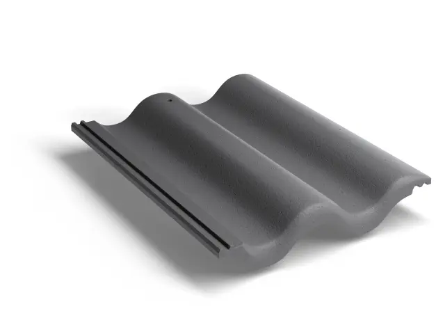 Рядная волновая черепица Lite Неокрашенный черный