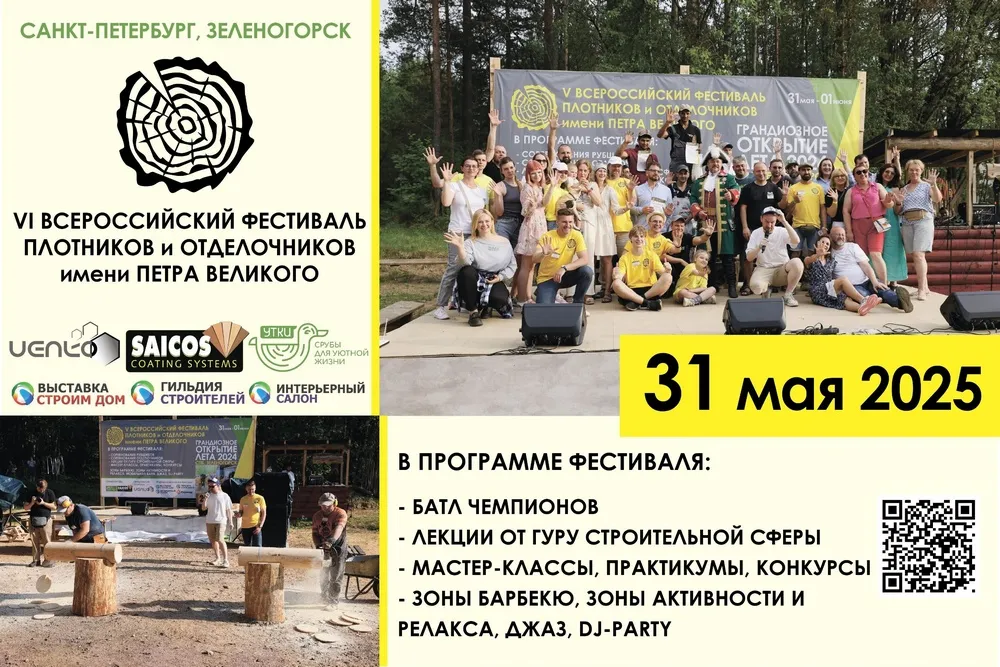 Всероссийский Фестиваль плотников и отделочников имени Петра Великого 2025.